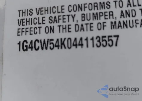 2004 Buick Park Avenue z USA, uszkodzony, nr VIN 1G4CW54K044113557